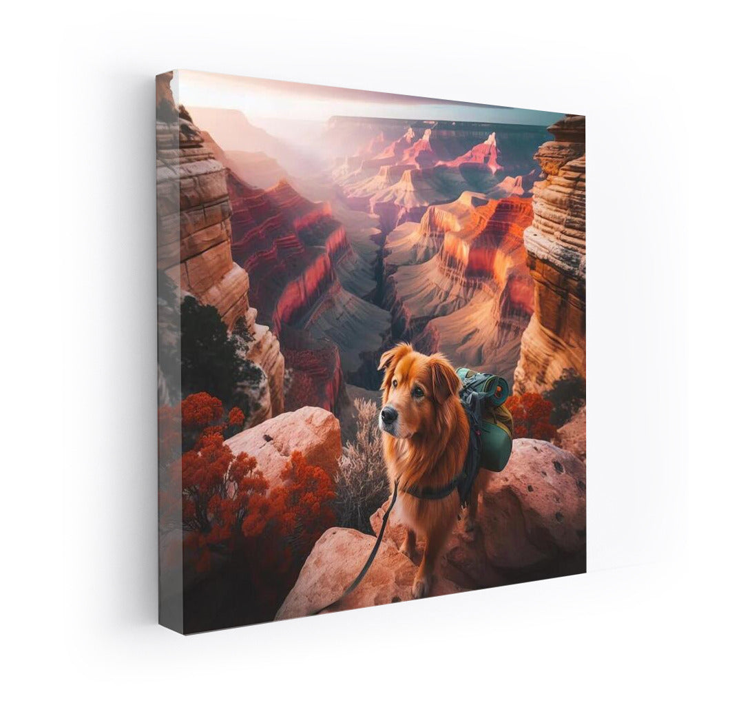The Grandeur of the Canyon and the Faithful Friend: A Landscape for Adventurers