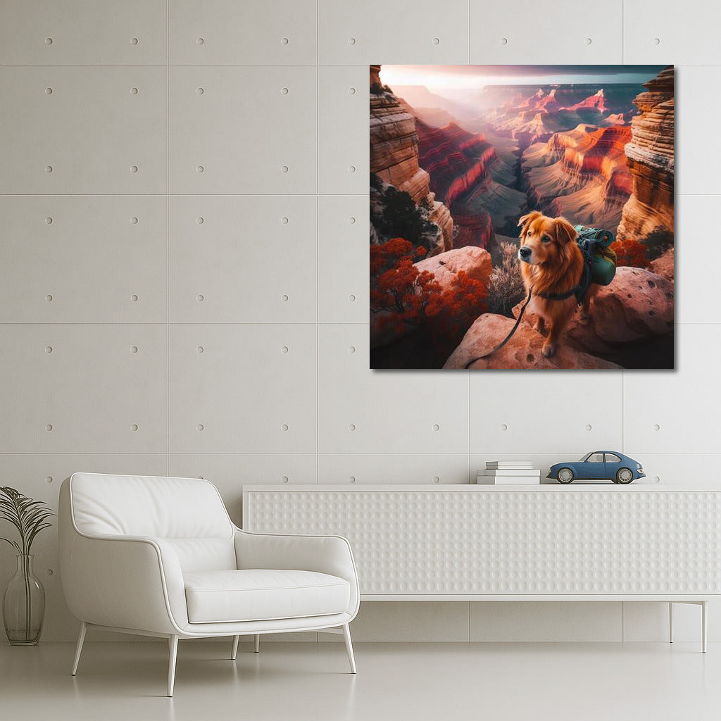The Grandeur of the Canyon and the Faithful Friend: A Landscape for Adventurers