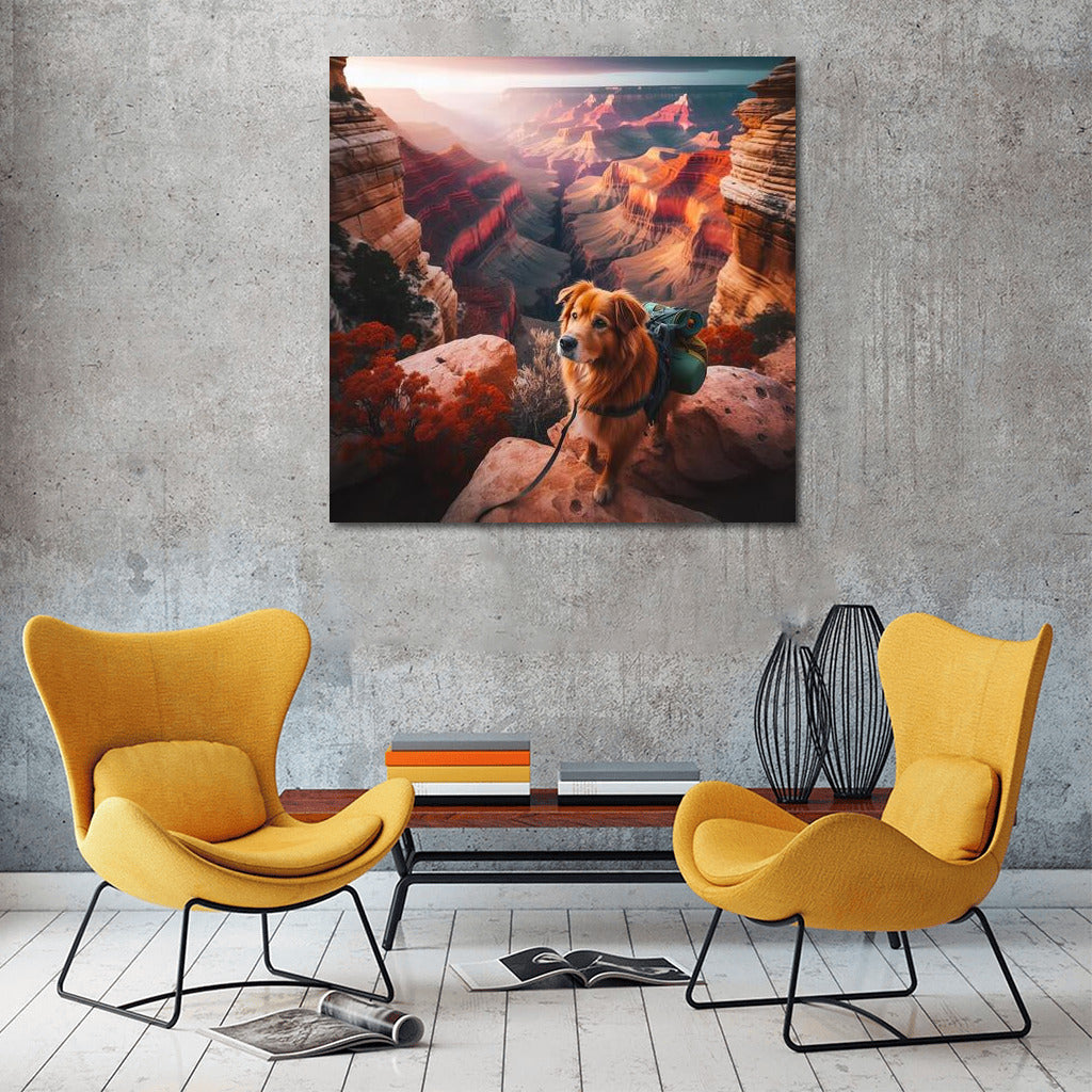 The Grandeur of the Canyon and the Faithful Friend: A Landscape for Adventurers