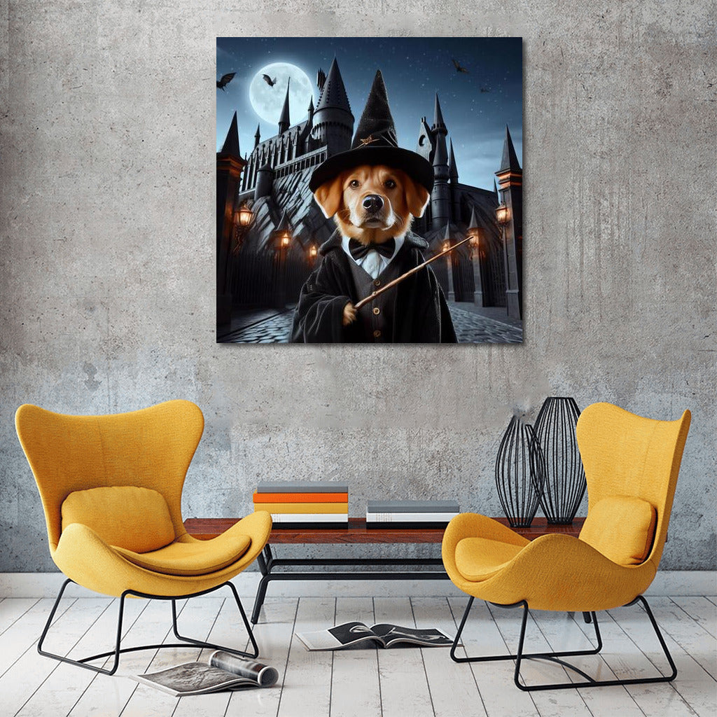 Magic Dog at the Mysterious Castle: Charm for Your Walls
