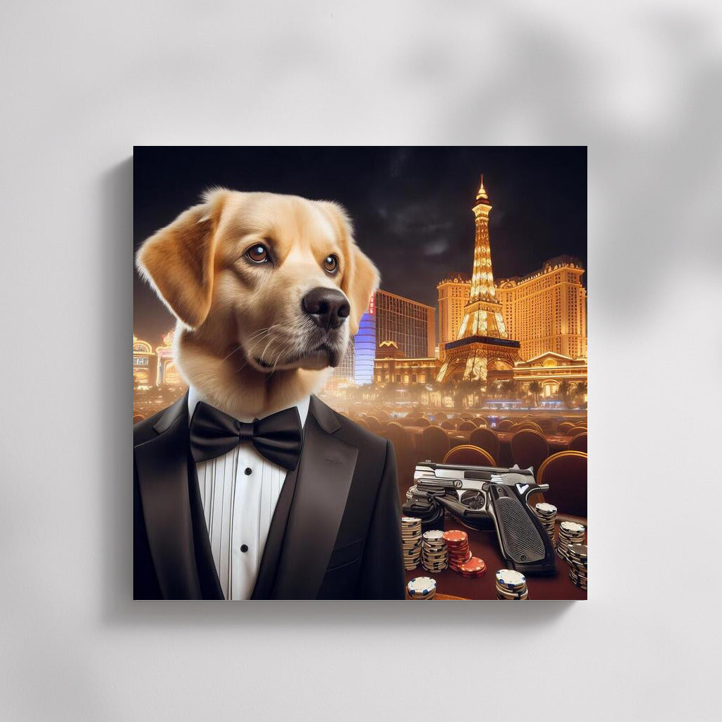 Glamorous Dog in a Tuxedo: Night City Chic