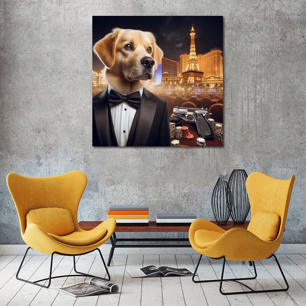 Glamorous Dog in a Tuxedo: Night City Chic