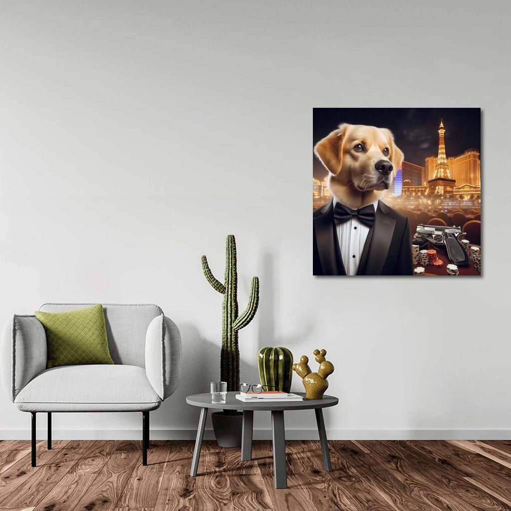 Glamorous Dog in a Tuxedo: Night City Chic