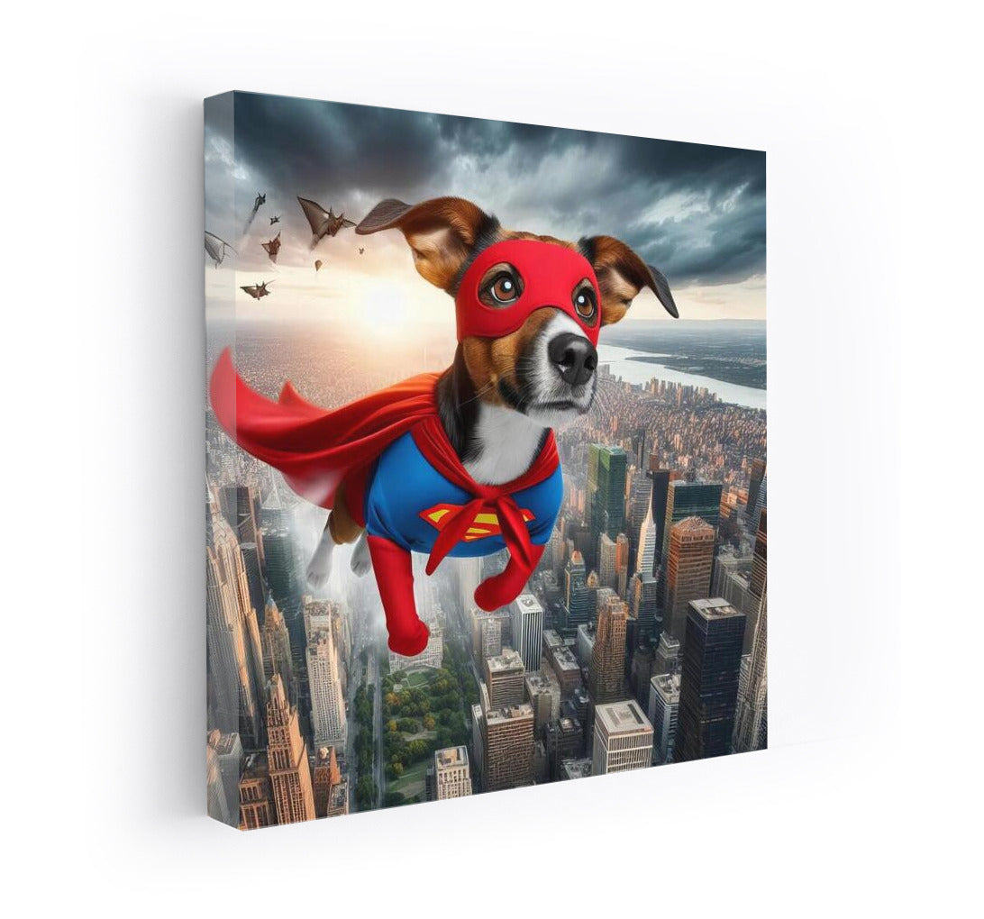 Superdog in the Sky of the Metropolis: A Hero for Your Inspiration