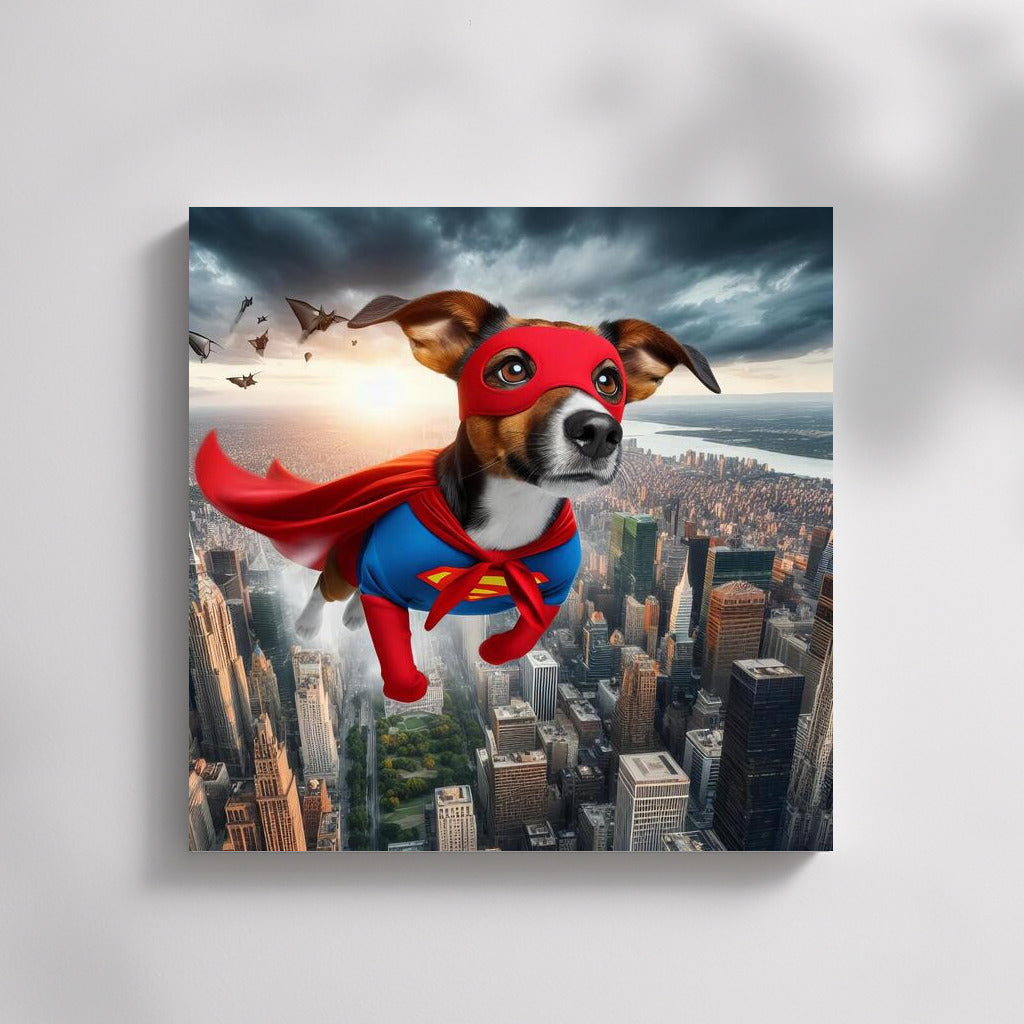 Superdog in the Sky of the Metropolis: A Hero for Your Inspiration