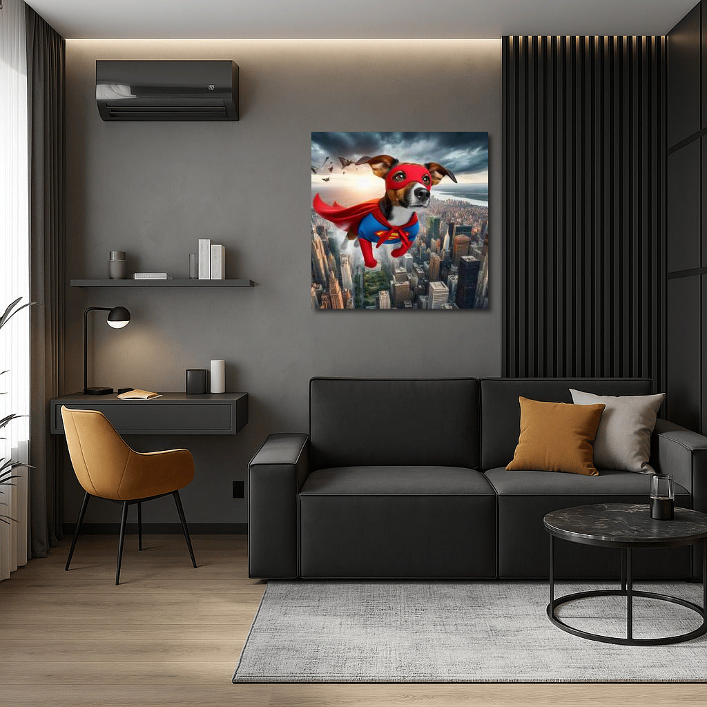 Superdog in the Sky of the Metropolis: A Hero for Your Inspiration
