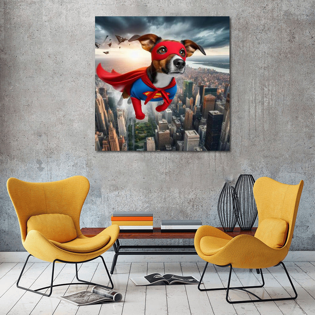 Superdog in the Sky of the Metropolis: A Hero for Your Inspiration