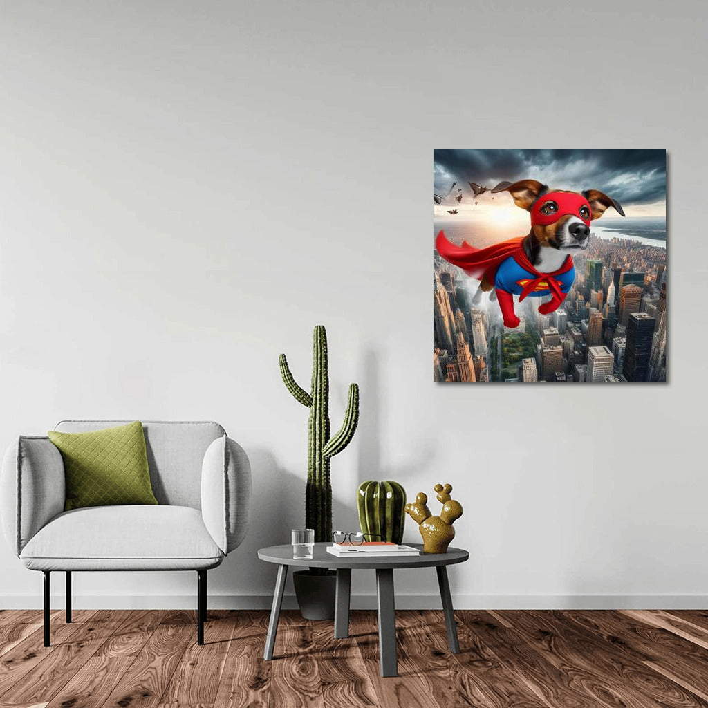 Superdog in the Sky of the Metropolis: A Hero for Your Inspiration