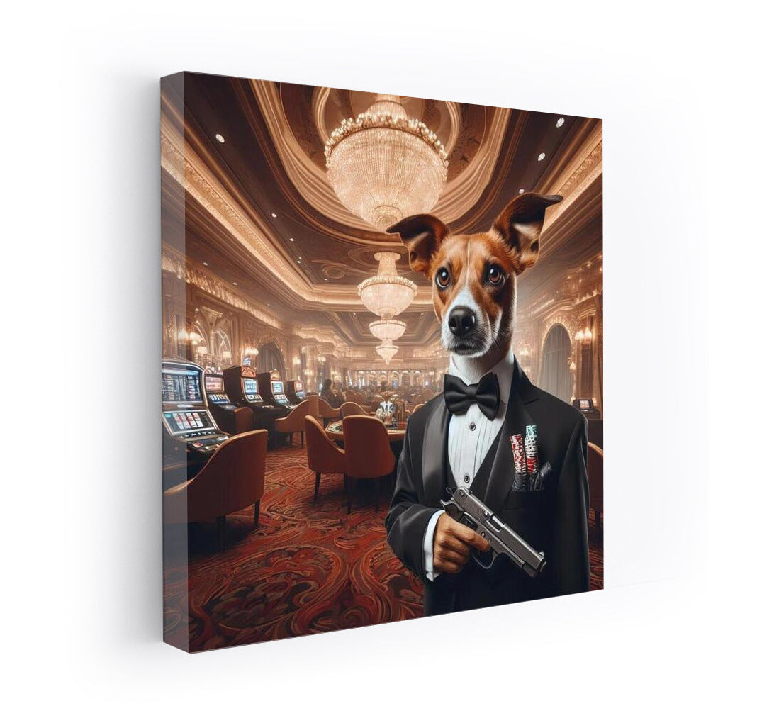 Dog in a Tuxedo: Elegance and Humor in the Casino