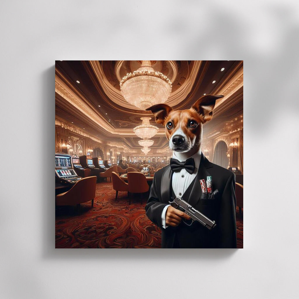 Dog in a Tuxedo: Elegance and Humor in the Casino