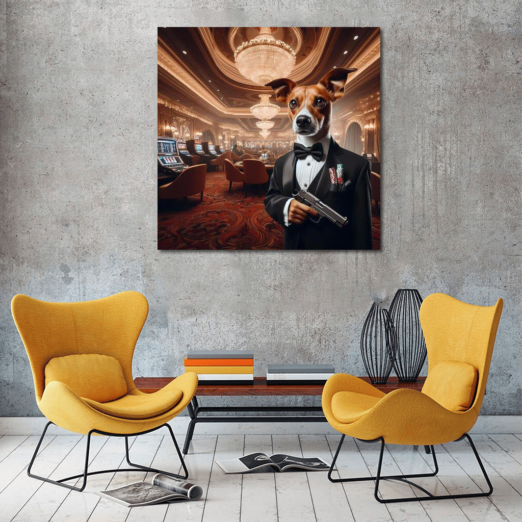 Dog in a Tuxedo: Elegance and Humor in the Casino
