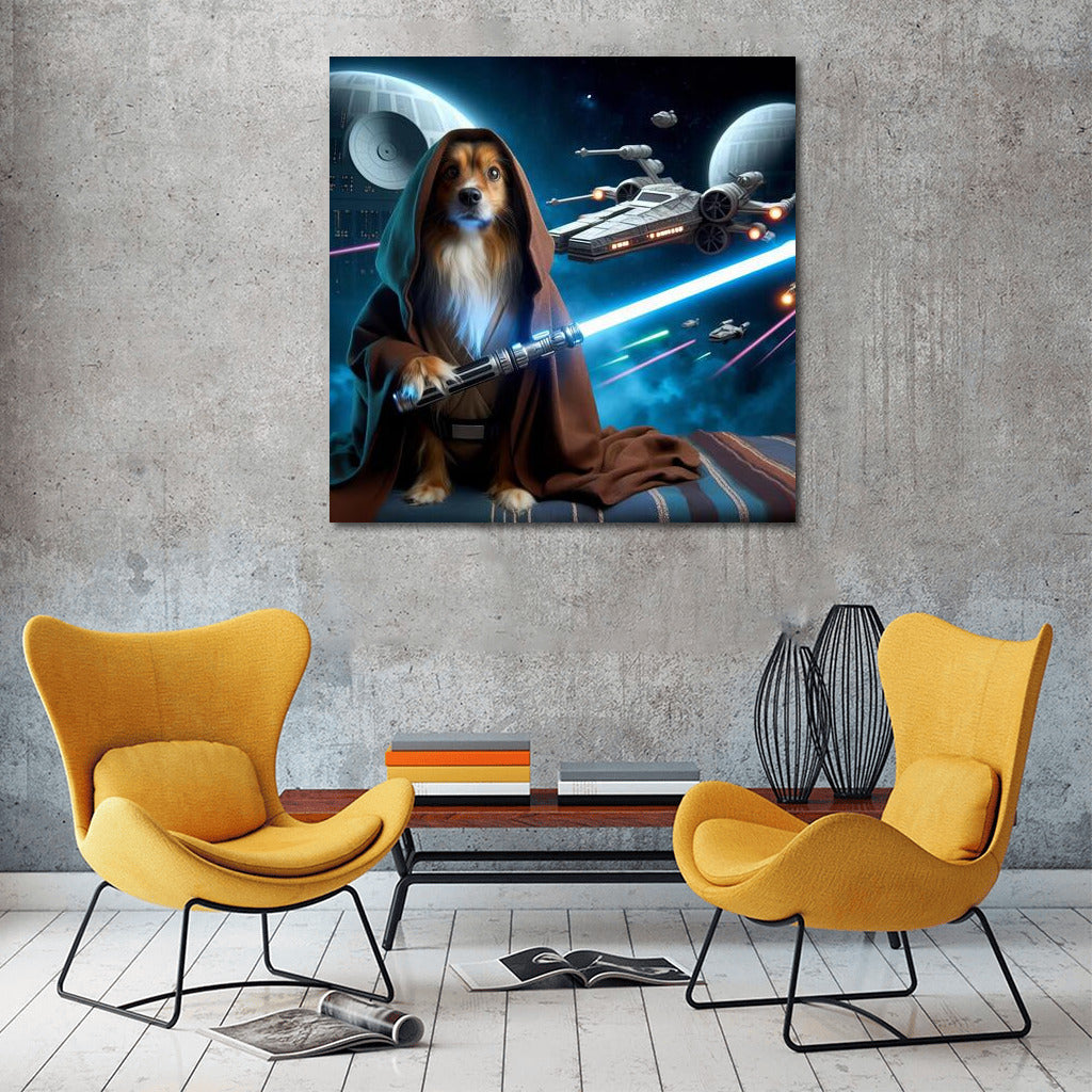 Brave Dog Jedi: Epic Space Battle in the Galaxy
