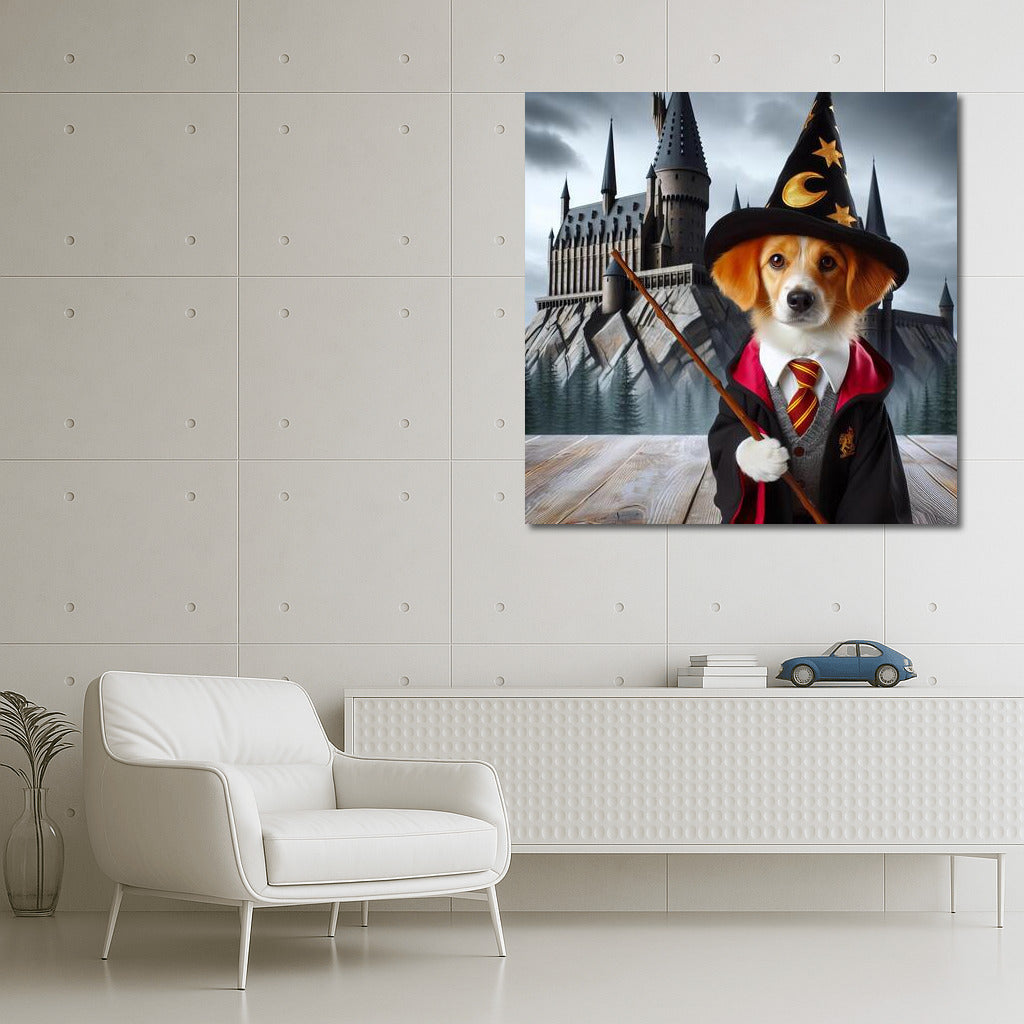Magical Wizard Dog in the Castle: Magic and Imagination on Your Walls