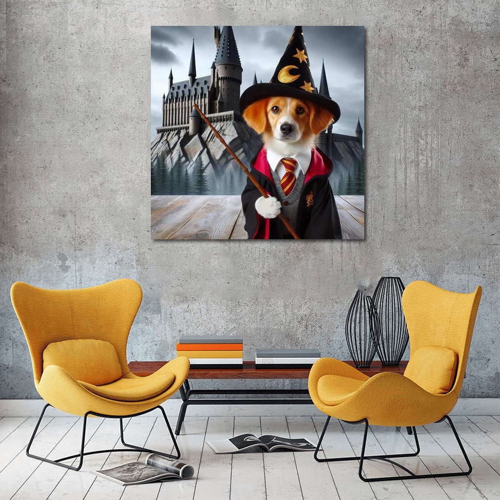Magical Wizard Dog in the Castle: Magic and Imagination on Your Walls