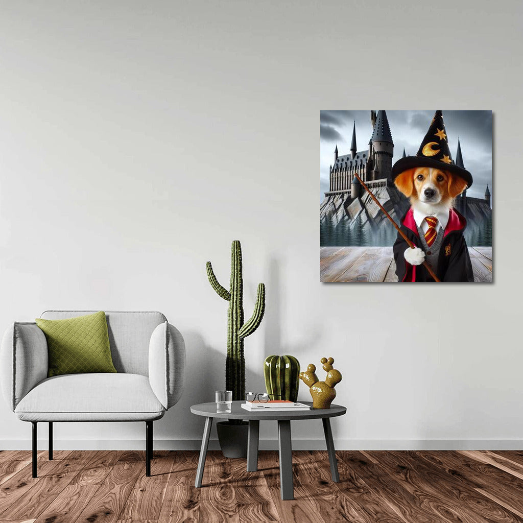 Magical Wizard Dog in the Castle: Magic and Imagination on Your Walls
