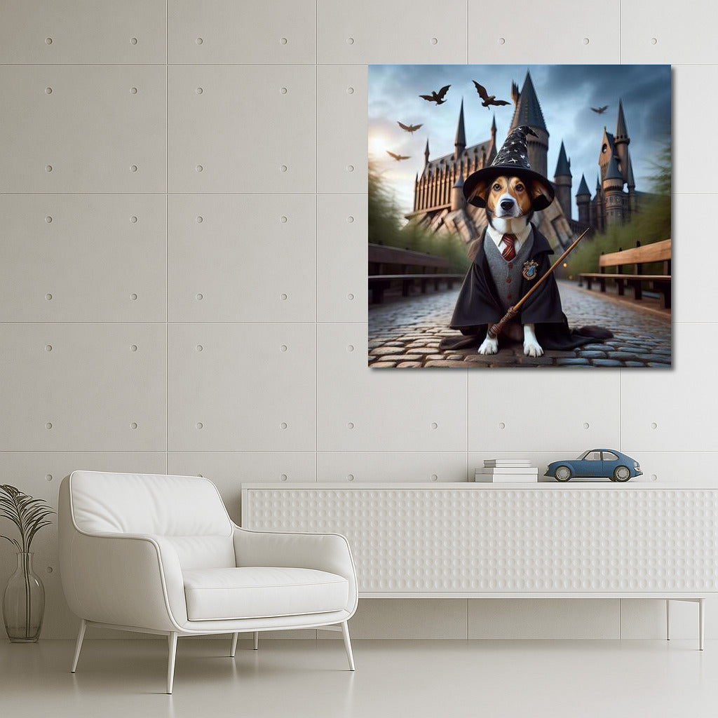 Magic Dog at the Dream Castle: Wall Decor for Dreamers