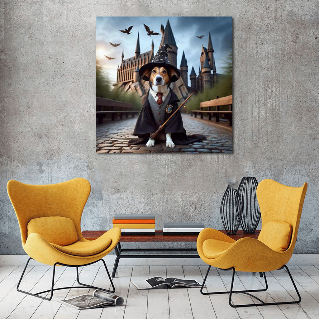 Magic Dog at the Dream Castle: Wall Decor for Dreamers