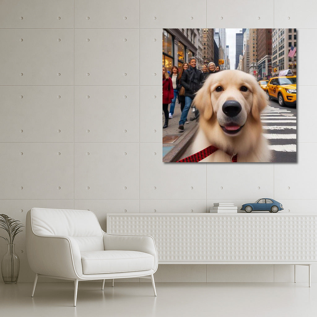 Urban Adventures: Adorable Dog on the Street