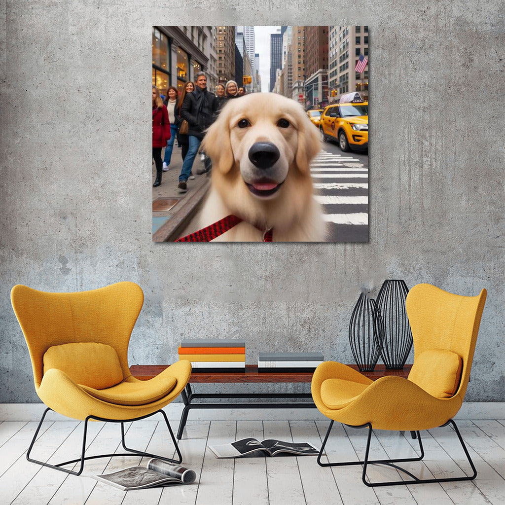 Urban Adventures: Adorable Dog on the Street