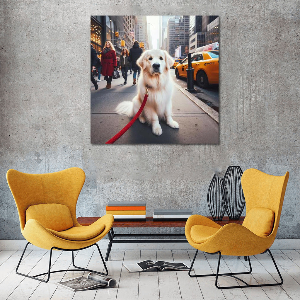 Golden Retriever in the Urban Jungle: The Charm of the Metropolis