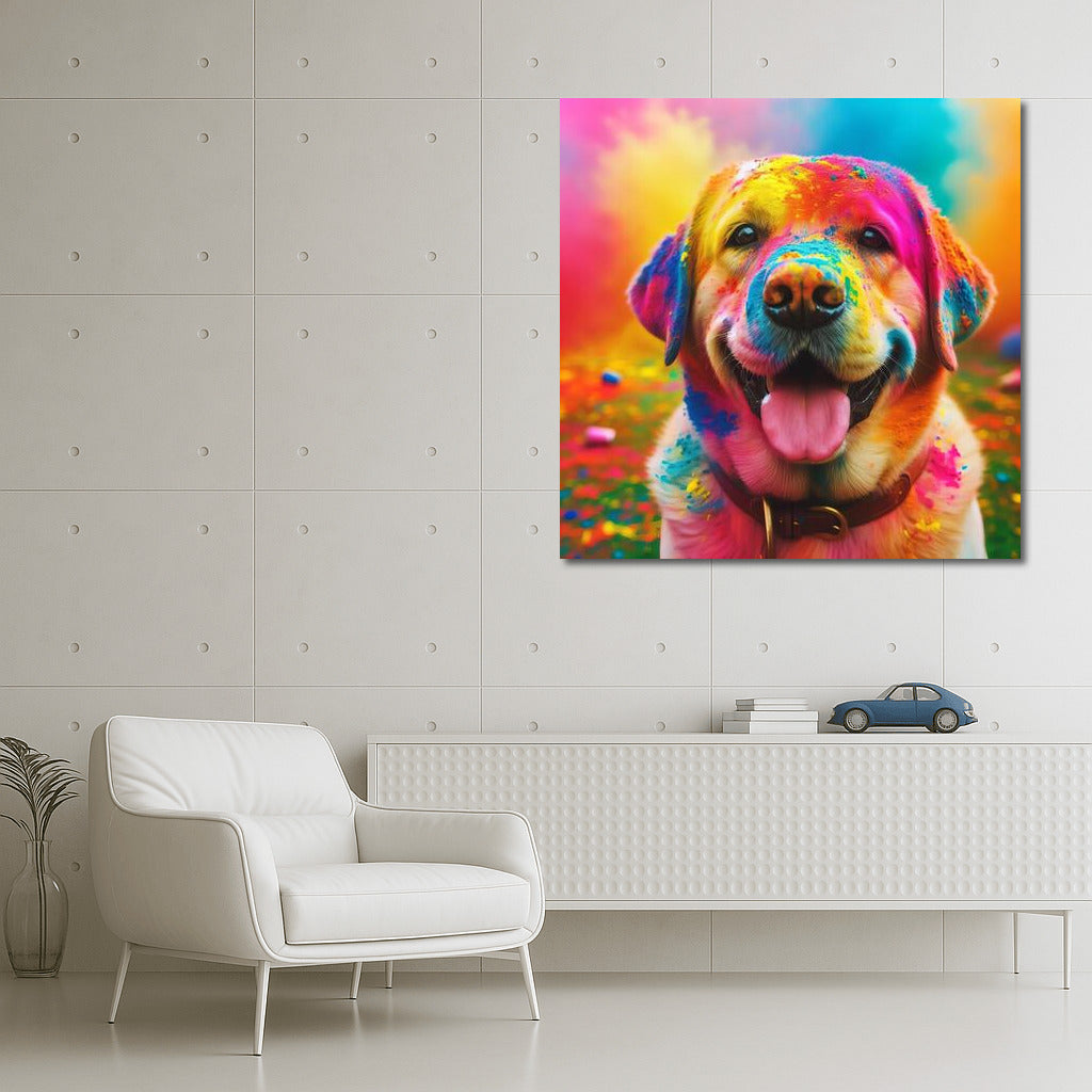 Rainbow Dog: Bright Colors for Your Interior