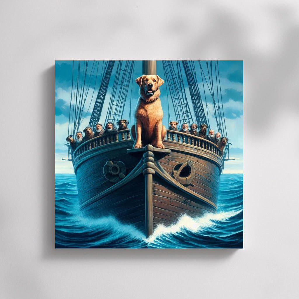 Sea Captain: Dog on the Bow - Wall Art for Adventurers
