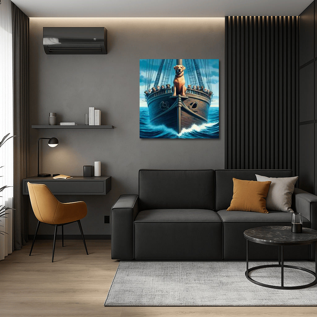 Sea Captain: Dog on the Bow - Wall Art for Adventurers