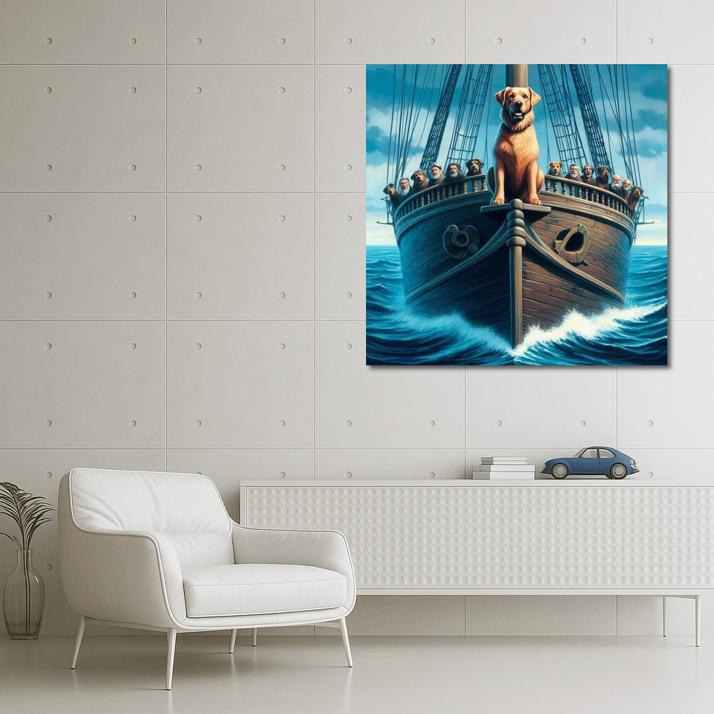 Sea Captain: Dog on the Bow - Wall Art for Adventurers