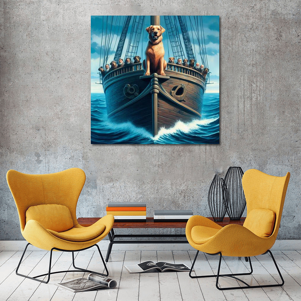 Sea Captain: Dog on the Bow - Wall Art for Adventurers