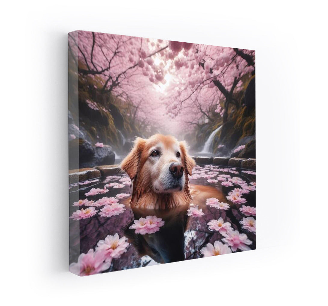 Dog and Sakura: A Spring Tale in Petals
