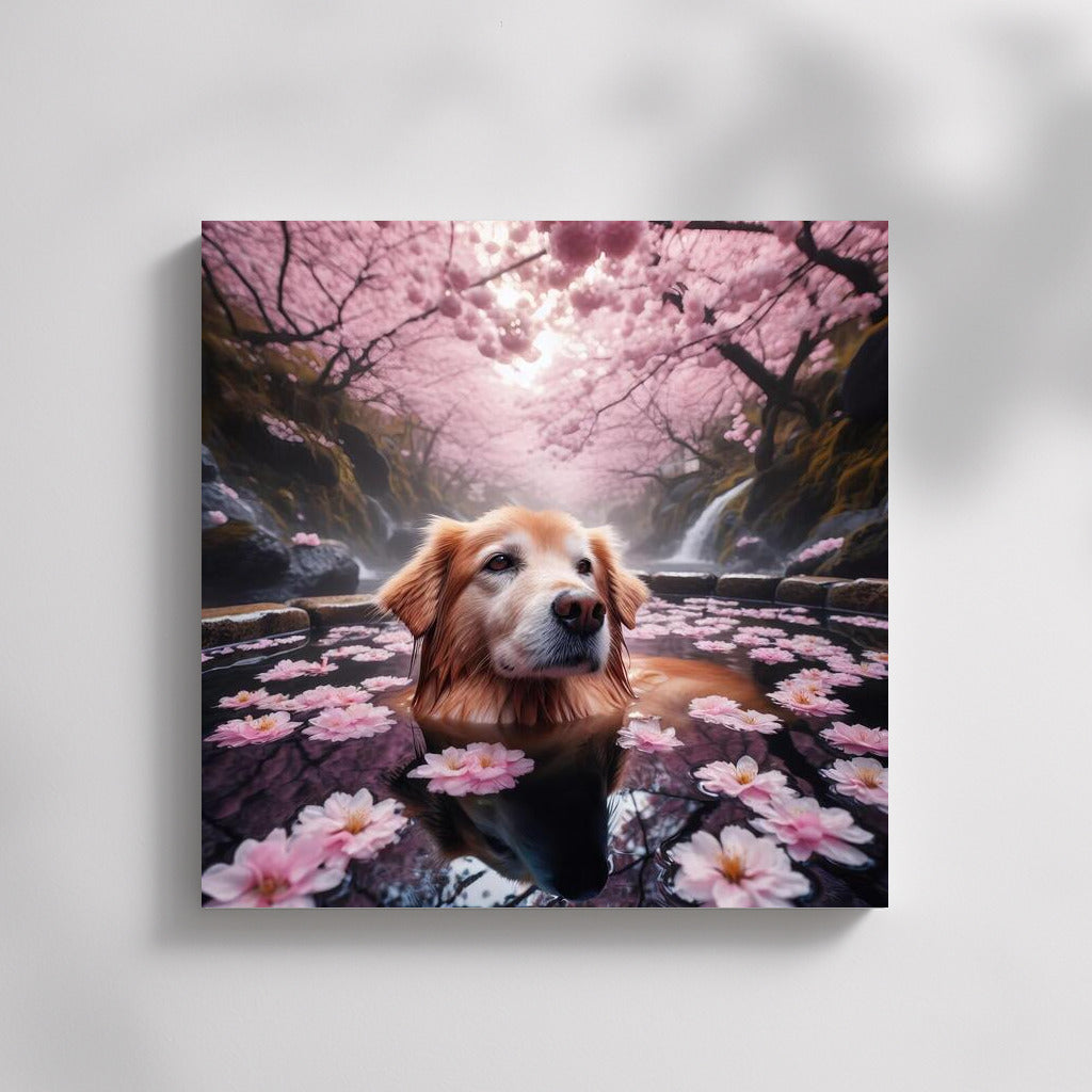 Dog and Sakura: A Spring Tale in Petals