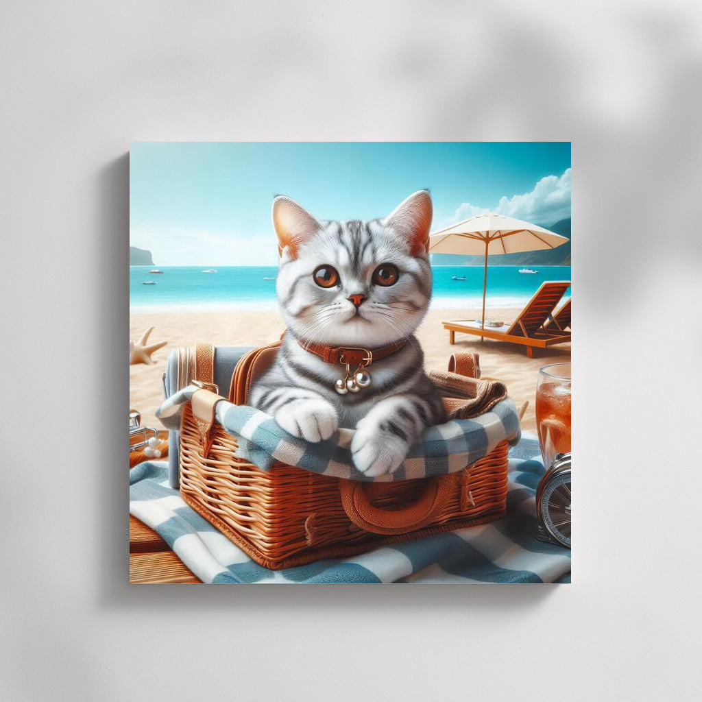 Beach Adventures: Adorable Kitten for Summer Coziness