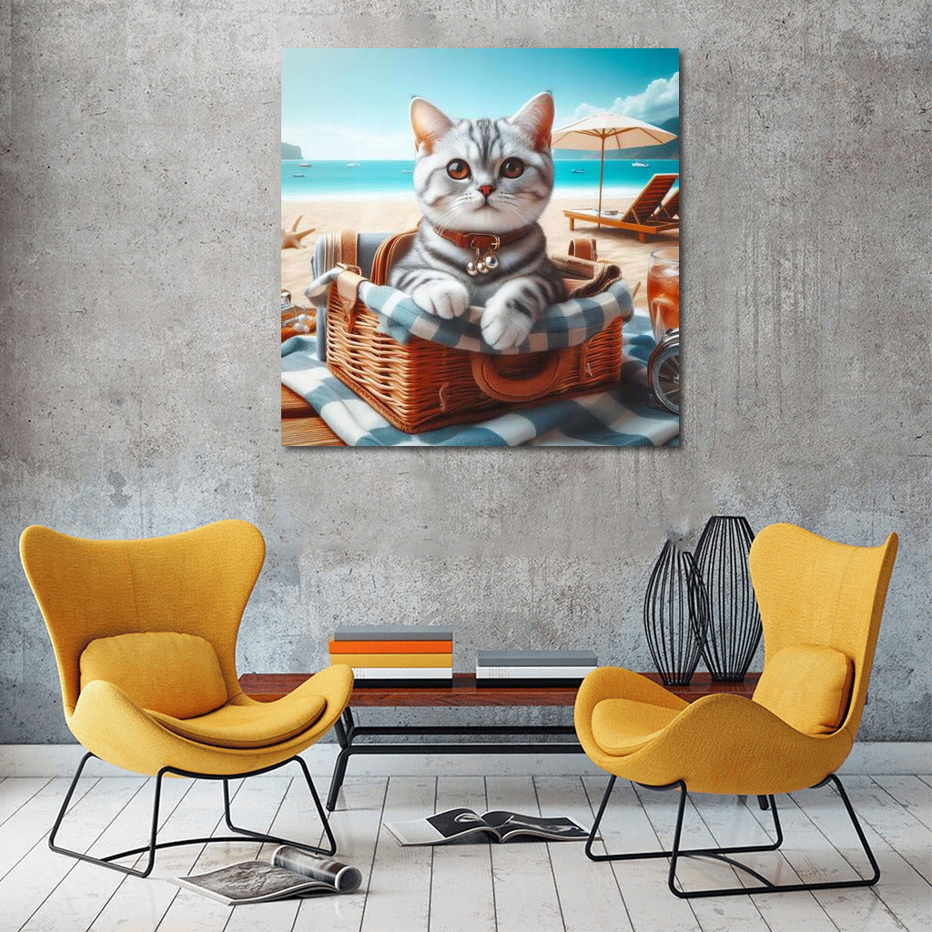 Beach Adventures: Adorable Kitten for Summer Coziness