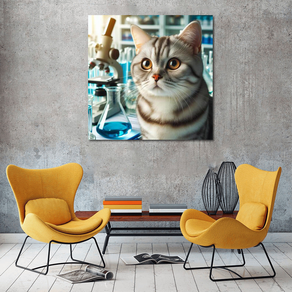 Scientist Cat in the Lab: Science Fantasy for Funny Poster Lovers
