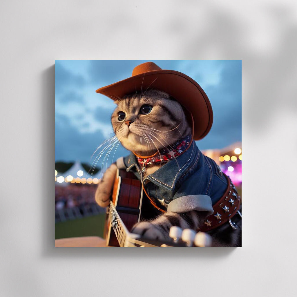 Cowboy Cat: Musical Charm in a Hat