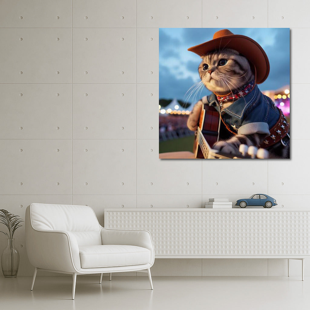Cowboy Cat: Musical Charm in a Hat
