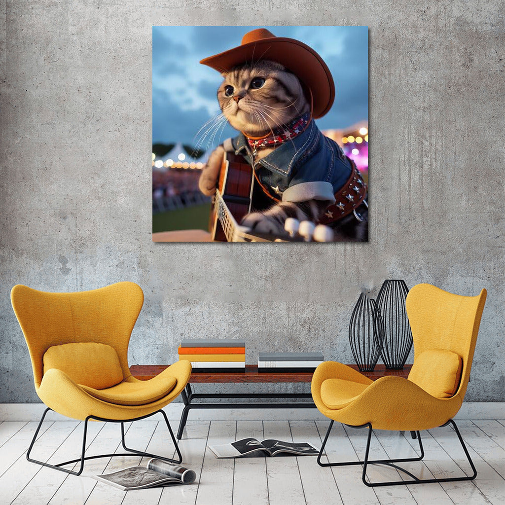 Cowboy Cat: Musical Charm in a Hat