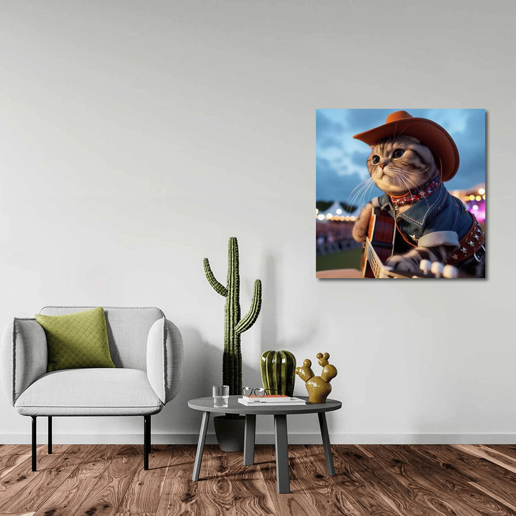 Cowboy Cat: Musical Charm in a Hat