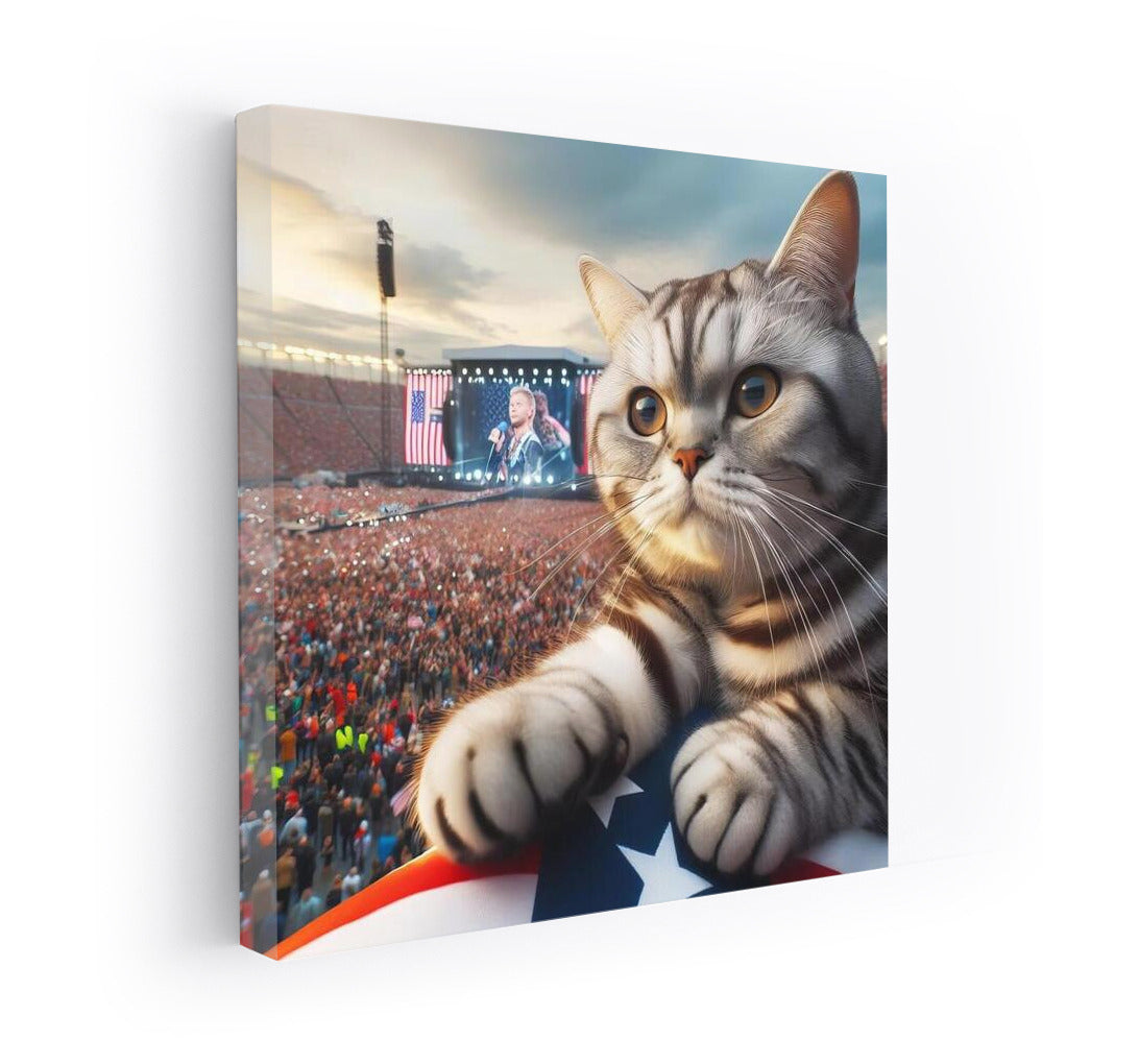 Cat at the Concert: A Furry Spectator at the Picturesque Show