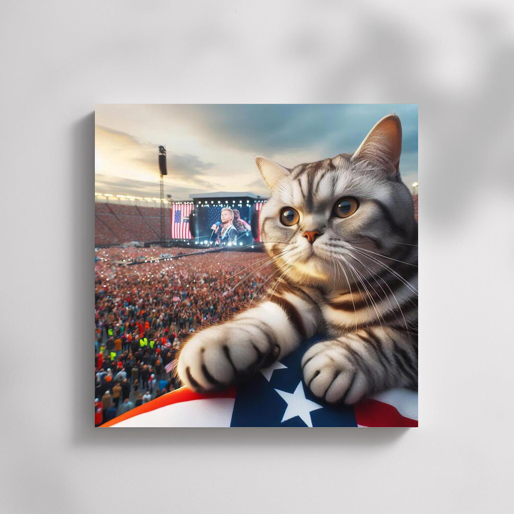 Cat at the Concert: A Furry Spectator at the Picturesque Show