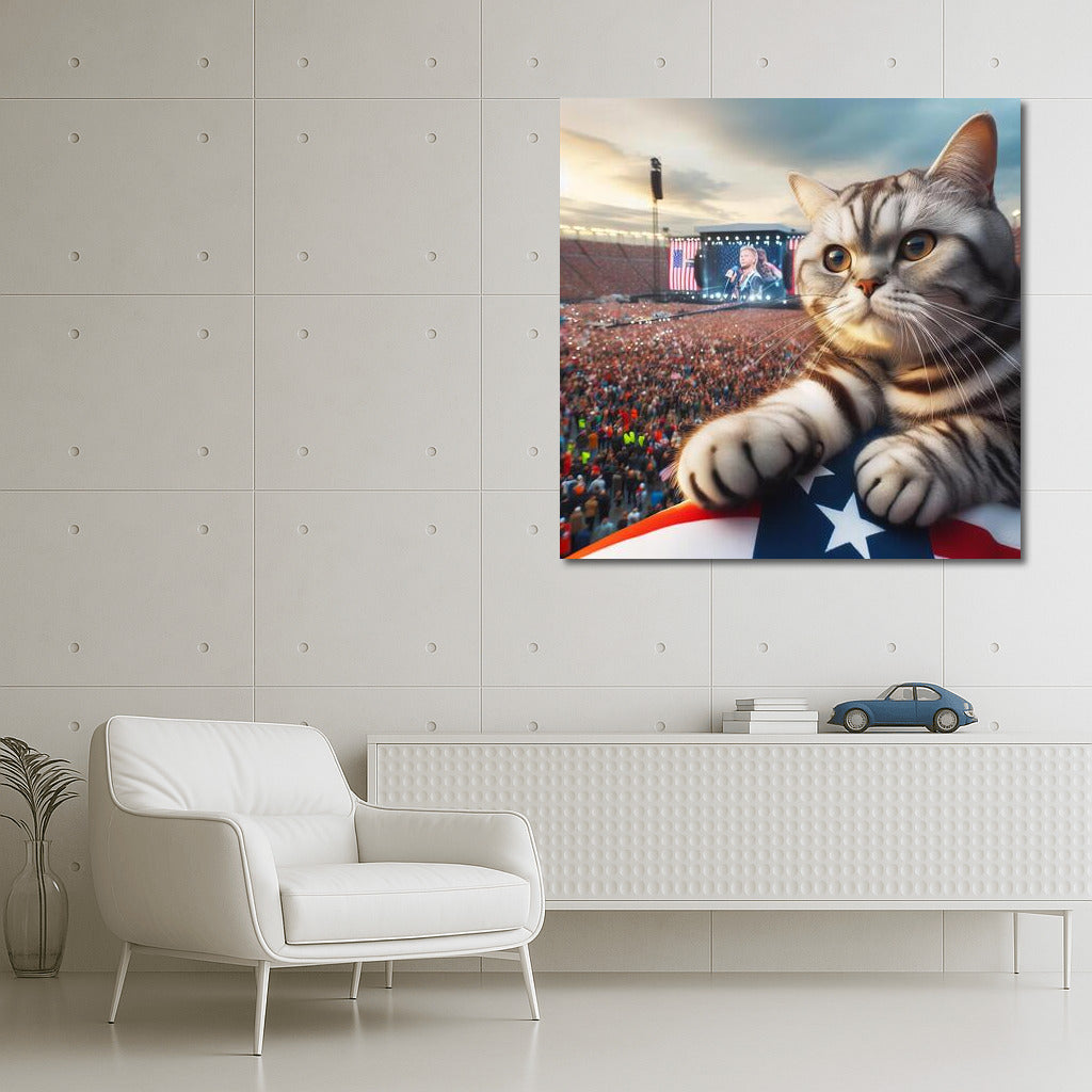 Cat at the Concert: A Furry Spectator at the Picturesque Show