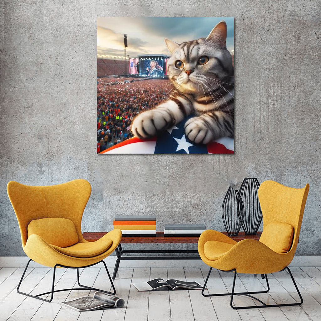 Cat at the Concert: A Furry Spectator at the Picturesque Show