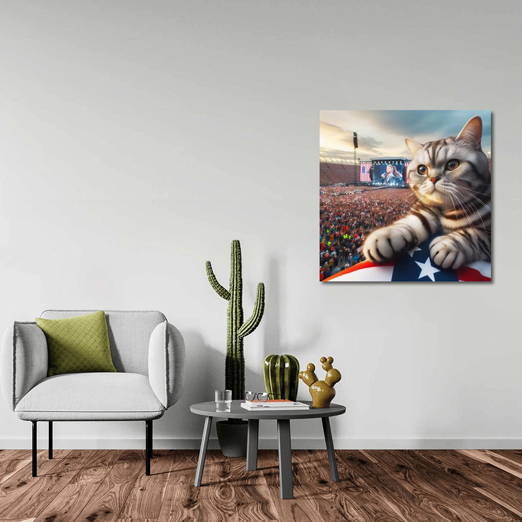Cat at the Concert: A Furry Spectator at the Picturesque Show