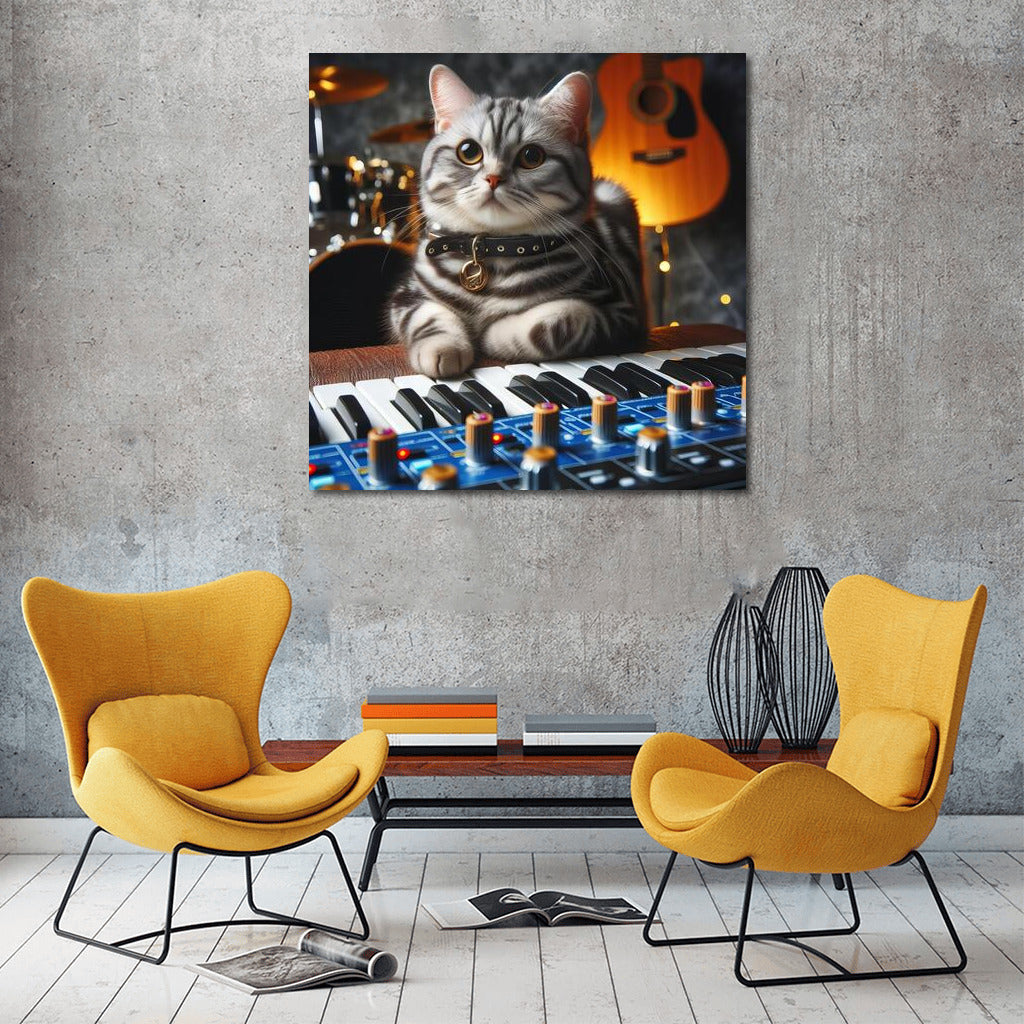 Musical Cat: Harmony in the Interior