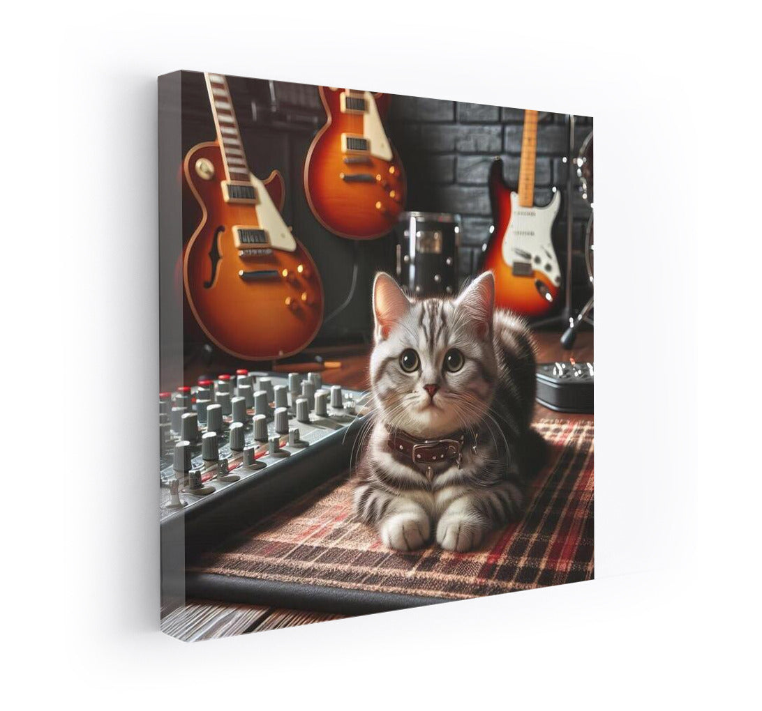 Musical Kitten and Guitars: Harmony for Fluffy Lovers