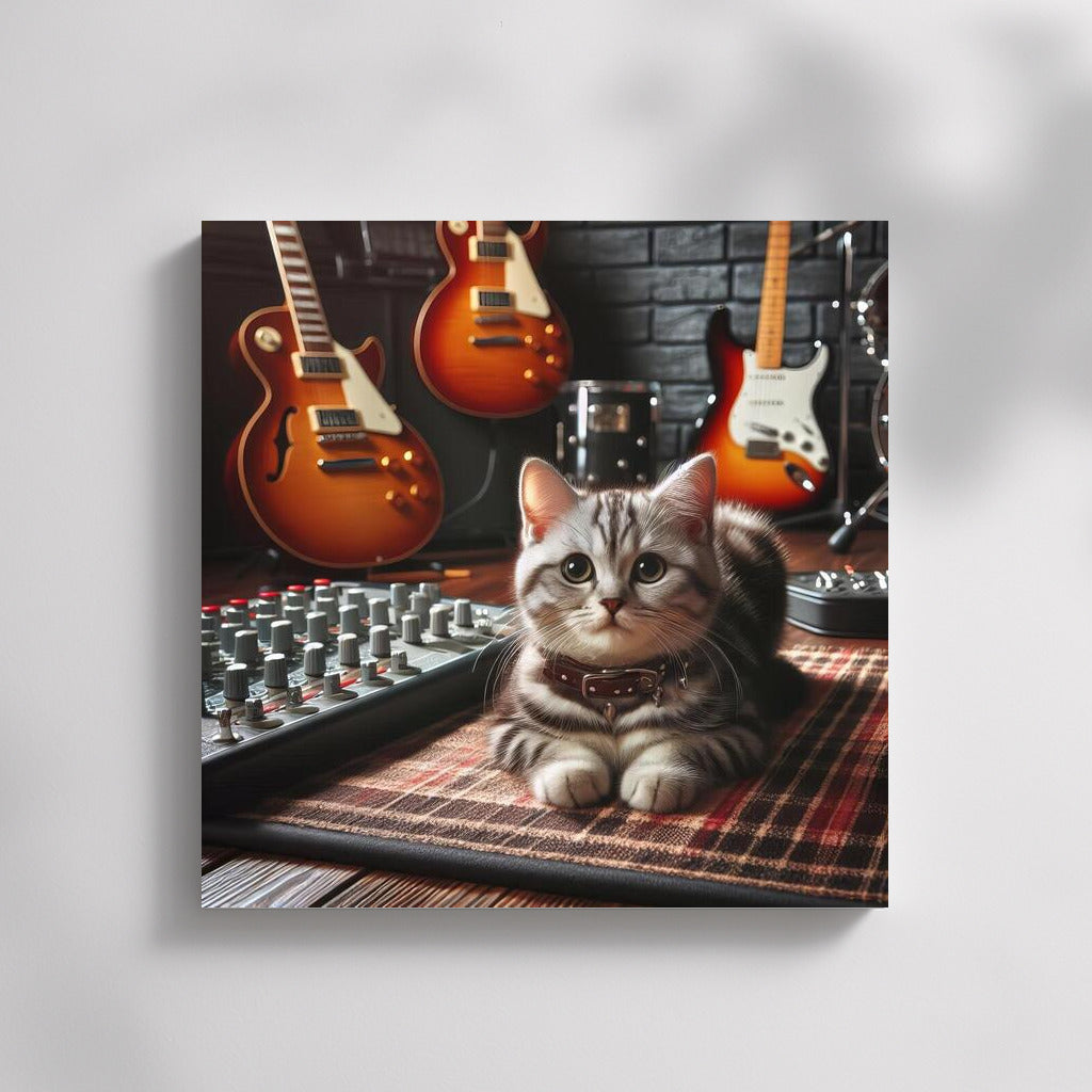Musical Kitten and Guitars: Harmony for Fluffy Lovers
