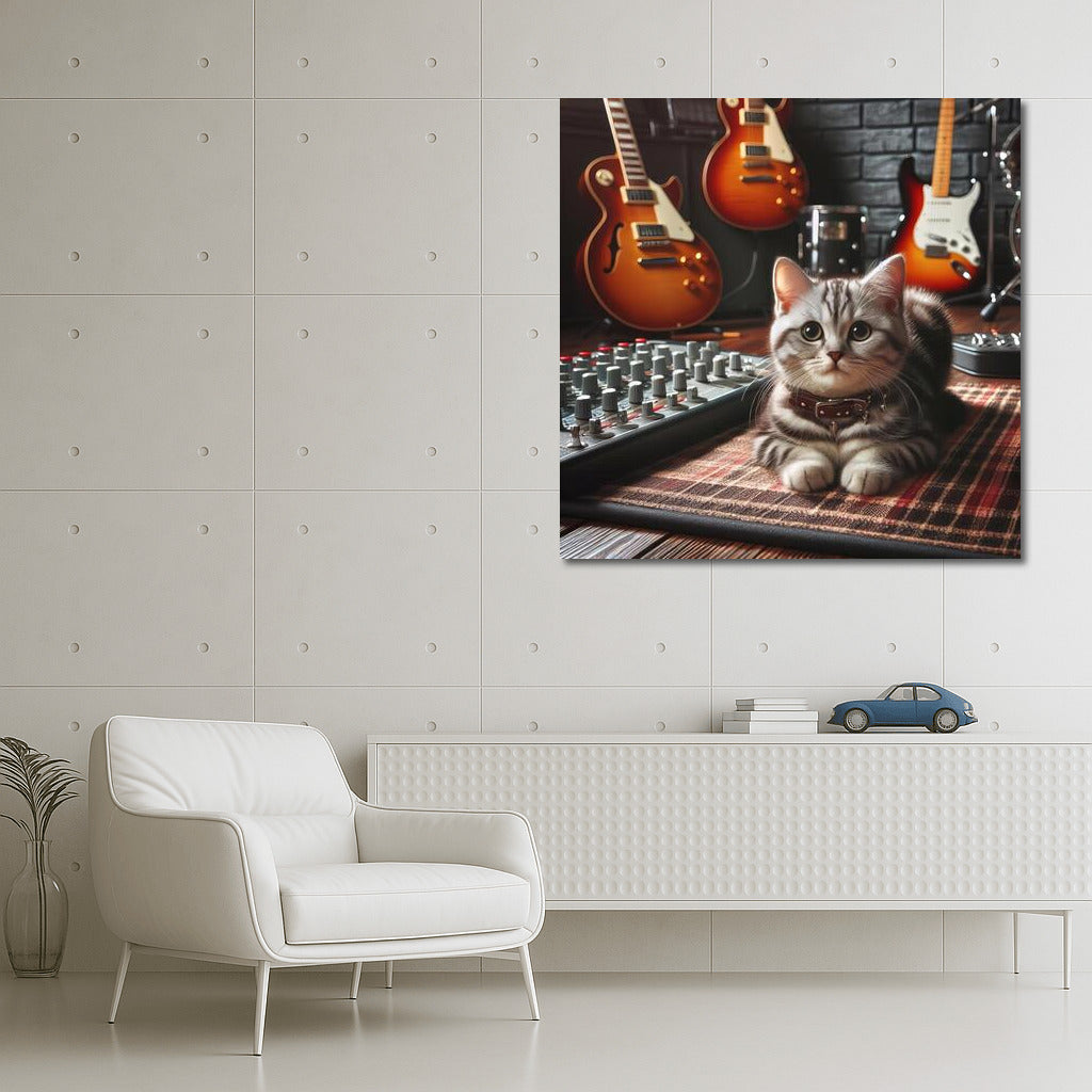 Musical Kitten and Guitars: Harmony for Fluffy Lovers