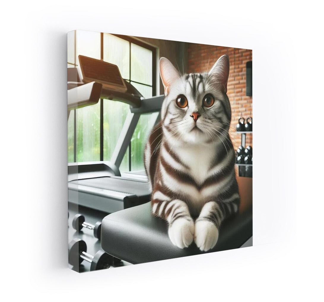 Fitness Cat: A Fluffy Motivator for Sports and Humor Lovers