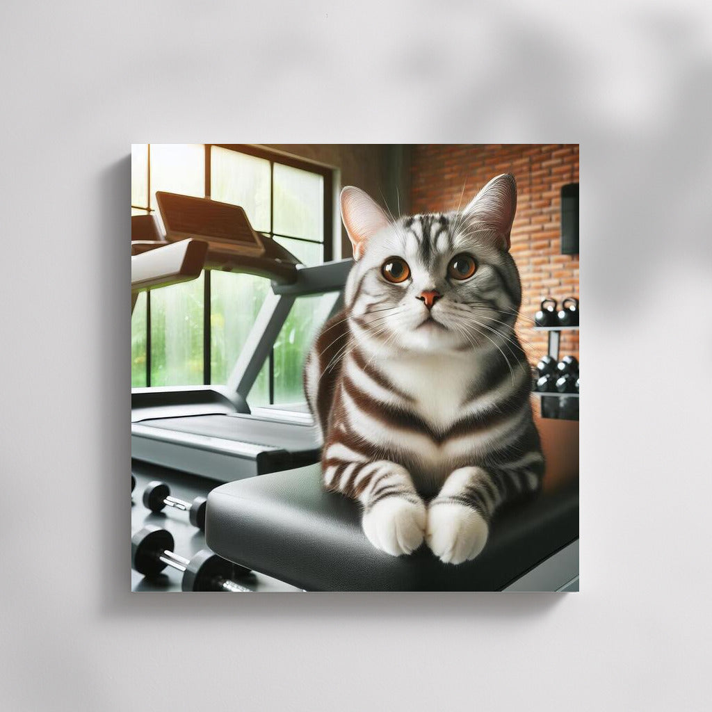 Fitness Cat: A Fluffy Motivator for Sports and Humor Lovers