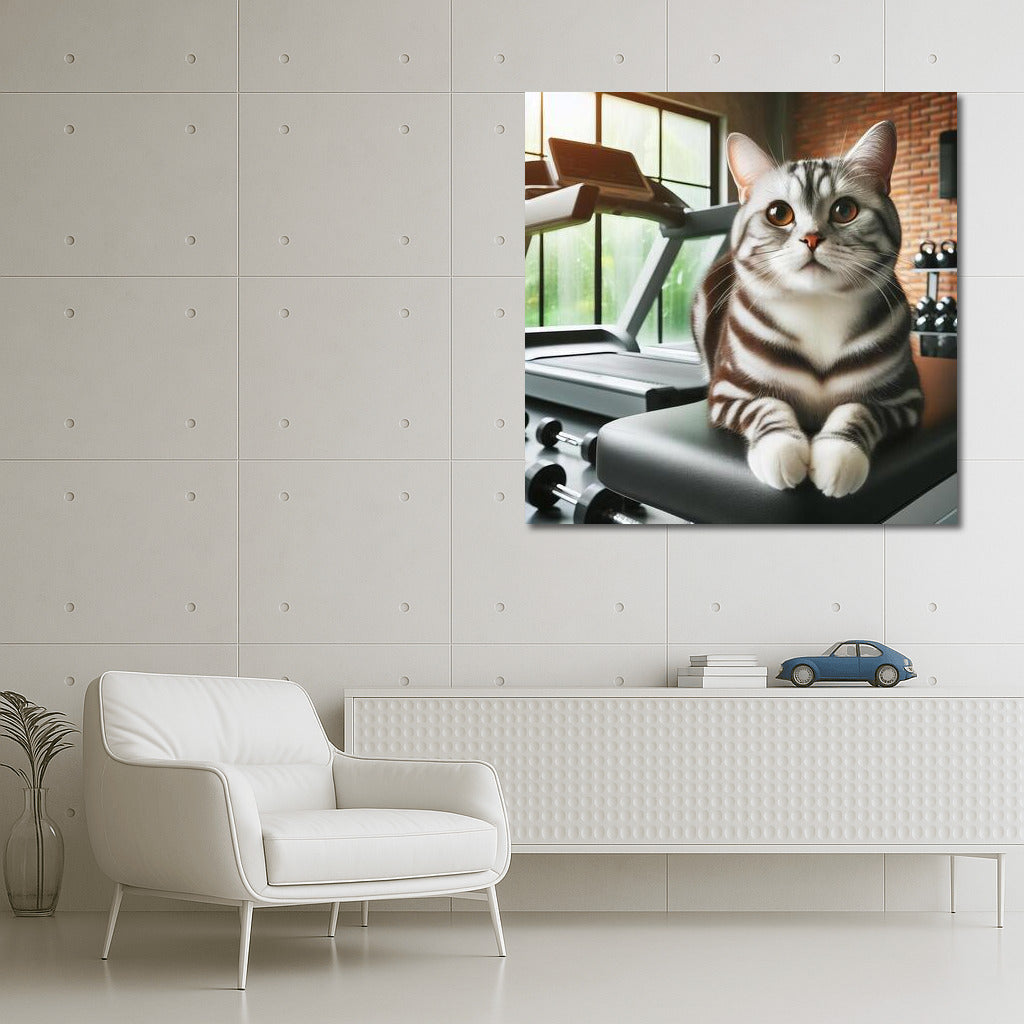 Fitness Cat: A Fluffy Motivator for Sports and Humor Lovers